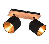 Reality, Spot, Tommy 2xE14 max.28 W, Couleur Bois/Noir et Or
