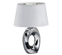 Lampe de table d'écriture de chevet design lampe de lecture de chambre à coucher blanche argentée