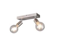 Reality Vannes Spot De Plafond Double Moderne À 2 Lumières Vannes, Nickel Mat Multicolore