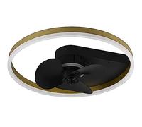 Reality, Ventilateur, Borgholm incl. 1 x LED,SMD,30,0 Watt,2700-6500K,3500 Lm. Corps: Métal, noir mat Ø:50,0cm, H:15,0cm
