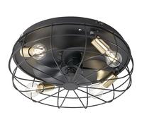 Reality Leuchten Trodheim Plafonnier avec ventilateur, E27, R61095032,