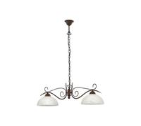 RealityTrio Lustre Style Rustique, Verre En Albâtre Blanc, Rouille Multicolore