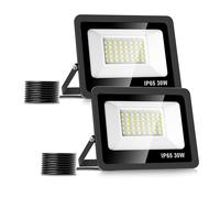 Realky 30W Projecteur LED Paquet de 2, 3000LM Spot LED 40LEDs Eclairage Exterieur IP65 Etanche, LED Projecteur Extérieur 6500K Éclairage mural d'extérieur pour Jardin, Patio, Garage, Entrée