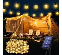 Realky Guirlande Lumineuse Exterieure,8 Modes Guirlande Solaire Exterieur,100 LED IP65 Étanche Guirlande Guinguette Exterieur, Guirlande Exterieur Décoration pour Jardin Terrasse