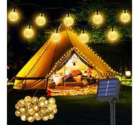 Realky Guirlande Lumineuse Exterieure,8 Modes Guirlande Solaire Exterieur,30 LED IP65 Étanche Guirlande Guinguette Exterieur, Guirlande Exterieur Décoration pour Jardin Terrasse