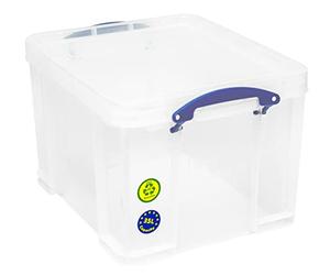 Really Useful 3C Boîte de Rangement en Plastique Facilement Empilable 35 litres - 480 x 390 x 310 mm, Transparent