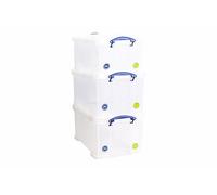 Really Useful Box 3 x 48 litres - 60 x 40 x 31,5 cm - Transparent