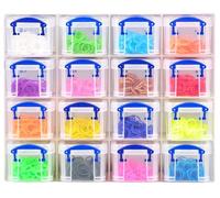 Really Useful Box Organiseur de 16 boŒtes,0,14 Litres chaqueincolore, en PP recycl‚, avec couvercle amovible, avec des poign‚es lat‚rales qui assurent la fermeture,solide, empila-ble, peut ˆtre pos‚ ou suspendu, dimensions:(L)280 x (P)224 x (H)65 mm (16x0.14CORG)