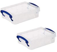 Really Useful Boxes Really Useful Lot de 2 boîtes rectangulaires Transparent 0,35 l