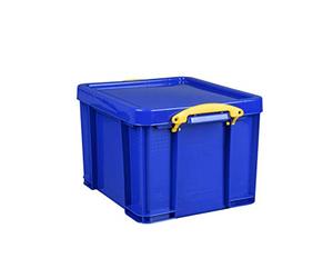 Really Useful RUP80115 Boîte de Rangement en Plastique Facilement Empilable 35 litres - 480 x 390 x 310 mm, Opaque Bleu