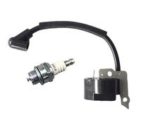 Realman 41304001300 Module de bobine d'allumage avec bougie d'allumage BM6A pour débroussailleuse Stihl à gaz/essence FC44 Arbre incurvé FS36 FS40 FS44