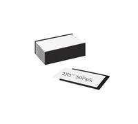 Realth 30 Pièces Porte-Étiquettes Magnétiques à Canal C Avec Film Protecteur Transparent 50MM X 76.2MM pour Armoires Murales et Tiroirs en Métal pour Tableaux Blancs (MLH2330)
