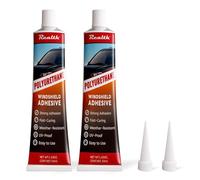 Realth Colle Pour Joint Pare Brise Colle a Pare Brise Voiture Noir 100ml | Durcissement Rapide, Résistant à la Chaleur, pour Voiture Camion Van Bus Verre Colle
