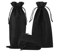 reamhome Lot de 10 sacs à vin en toile de jute avec cordon de serrage - Sacs cadeaux pour bouteille de vin - Pour goûter à l'aveugle - Pour Halloween et les vacances