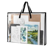 Reaorktic A2 Sac de Transport, 64.5 x 48cm Sac à Main Transparent | Pochette Transparente pour Documents, Classeur Transparent A2 avec Grille mit Reißverschluss Griffen, Tableaux et Affiches