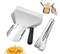 Reaorktic Pelle à Frites, 22.7 x 19.5cm Cuillère à Pop Corn Antidérapante | Pelle à Frites en Plastique Multifonction avec Poignée Droite Antidérapante, Spatule Pizza, pour Ensachage de Frites