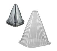Reaxdays Cloche à Salade, Lot de 32, PVC, Protection Contre Le Gel et Les escargots, HLP : 22 x 19 x 19 cm, Grise