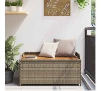 ""Rebais""Banc de rangement 1 PC - SWEETY - Banquette/COFFRE d'extérieur - gris - Résine tressée et - Bois d'acacia LH1333468