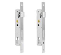 Rebanky 2 Serrures Encastrables pour Portail, Inox, Serrure Portillon 35 mm | Serrure Portail Exterieur Tubulaires avec Cylindre et Gâche pour Portillon, Jardin et Garage; Montage Gauche ou Droite
