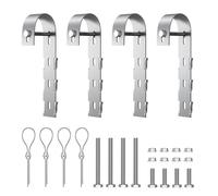 Rebanky 4 Pièces Fixation Panneau Solaire Balcon Centrale Solaire Balcon Support Balustrade Panneau Solaire Crochet de Toit Panneau Solaire Fixation Panneau Solaire pour Modules Solaires P-V Supports