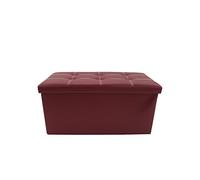 Rebecca Mobili Banc de Stockage Pouf Similicuir avec Couvercle Chambre Entree Récipient Salon - 37 x 76 x 38 cm (H x L x P) - Art. RE6158