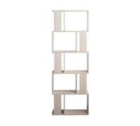 Rebecca Mobili Bibliotheque en Bois MDF, Etagere De Sol, 5 Etageres en Sapin Blanchi, Design Contemporain, Bureau - Dimensions: 169 x 60 x 24 cm (HxLxP) - Art.RE6402