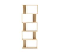 Rebecca Mobili Bibliotheque Moderne, Etagere en Bois, 5 Niveaux, en Style Moderne, Beige, Decor Salon Maison Bureau - Dimensions: 172,5 x 60 x 24 cm (HxLxL) - Art. RE4788