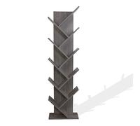 Rebecca Mobili Bibliotheque Moderne, Etagere Etroite, MDF, Gris Blanchi, Cahiers - Dimensions: 160 x 44,5 x 22 (HxLxP) - Art. RE6403