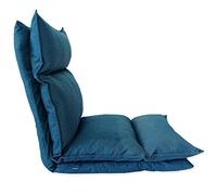 Rebecca Mobili Chaise de Méditation, Siege de Sol Bleu Jeans, Métal Polyester, Relaxante Pliable, Salon Terrasse Maison - Dimensions: 70 x 56 x 70 cm (HxLxL) - Art. RE6197