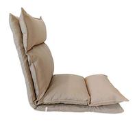 Rebecca Mobili Chaise de Sol Beige, Métal Polyester, Relaxante Inclinable, Salon Terrasse Balcon - Dimensions: 70 x 56 x 70 cm (HxLxL) - Art. RE6196