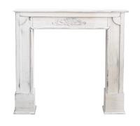 Rebecca Mobili Encadrement Decorative Shabby, Cadre Cheminee Decorative en Bois, Blanc, Design Vintage, Salon - Dimensions: 100 x 105 x 21 cm (HxLxL) - Art. RE4863