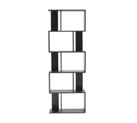 Rebecca Mobili Etagère Bibliothèque 5 Etagères Bois Design Moderne Marron Wengè Chambre Salon - 172,5 x 60 x 24,5 cm (H x L x P) - Art. RE6030