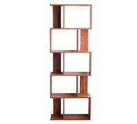 Rebecca Mobili Etagère en Bois MDF, Bibliotheque Moderne, 5 Etageres, Brun Noyer, Livres Documents Smartworking Bureau - Dimensions: 169 x 60 x 24 cm (HxLxP) - Art. RE6401