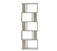 Rebecca Mobili Étagère Moderne, Bibliothèque en Bois MDF, Effet Béton Gris, Design Contemporain, pour Chambre d'enfant - Dimensions : 169 × 60 × 24 cm (H x L x P) - Art. RE6661