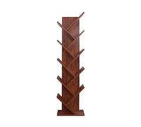 Rebecca Mobili Etagere Peu Encombrante, Bibliotheque en Bois MDF, Brun Noyer, pour Bureau - Dimensions: 160 x 44,5 x 22 (HxLxP) - Art. RE6404