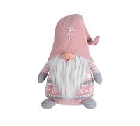 Rebecca Mobili GNOME Décoratif, Elfe Rose Gris, Polyester, Décoration pour la Maison - Mesures: 30,5 x 19 x 13 (HxLxP) cm - Art. RE6504