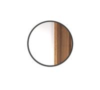 Rebecca Mobili Miroir rond, miroir mural, gris foncé, panneau de particules de verre, style moderne, pour entrée ou couloir - Dimensions HxLxP : 60 x 60 x 2 cm - Art. RE7216