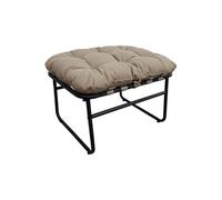 Rebecca Mobili Repose-Pieds Rembourré, Marron Clair, Acier et Polyester, Moderne - Dimensions HxLxP: 45 x 63 x 47 cm - Art. RE7307