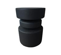 Rebecca Mobili Table Basse, Bout de canapé, Noir, MGO, Moderne - Dimensions HxLxP: 46 x 35 x 35 cm - Art. RE7288