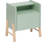 Rebecca Mobili Table de nuit pour enfants Adrak 49x40x30 MDF pin vert aqua brun