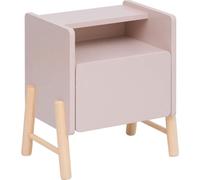 Rebecca Mobili Table de nuit pour enfants Rasam 49x40x30 MDF pin rose marron