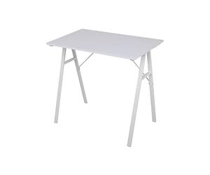 Rebecca Mobili Table d'ordinateur, Petit Bureau Moderne, Blanc, MDF Acier, Support pour PC, Station de Travail étude- Dimensions HxLxL : 74 x 80 x 50 cm - Art. RE6709