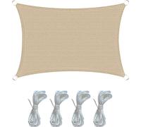 Rebecca Mobili Voile d'ombrage, rectangulaire, 4 x 5 m en polyéthylène beige