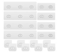 REBECCAGIBSON Lot de 16 crochets adhésifs pour étagère de douche, sans perçage, transparents, imperméables, pour étagère de douche, panier