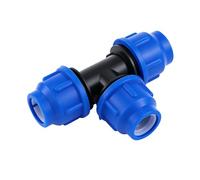 REBECCAHOWARD 1 adaptateur d'eau femelle en T noir en forme de T, connecteur, connecteur de tuyau en plastique PE/MDPE, connecteur de tuyau, raccords de plomberie, adaptateur de plomberie, pour tuyau