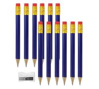 REBECCAHOWARD Lot de 12 crayons en bois avec couteau à police, mini crayons HB de golf, durables et confortables, petits crayons hexagonaux courts, pour enfants, étudiants