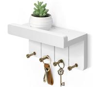 Rebee Vision Petit porte-clés, support mural, décoration de chambre esthétique avec 4 crochets d'étude et mini étagère flottante, ustensiles d'appartement idéaux pour la ferme, le salon et la