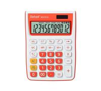 Rebell Calculatrice de bureau SDC912 – 12 chiffres, double fonctionnement – Orange