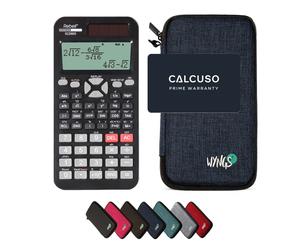 Rebell SC2060S avec Housse de Protection WYNGS incluse Bleu - Calculatrice Scientifique - Pack de Base
