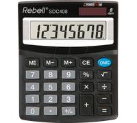 REBELL re-Calculatrice sdc408 sdc408, Standard équipement et angewinkeltem Écran 8 chiffres, noir